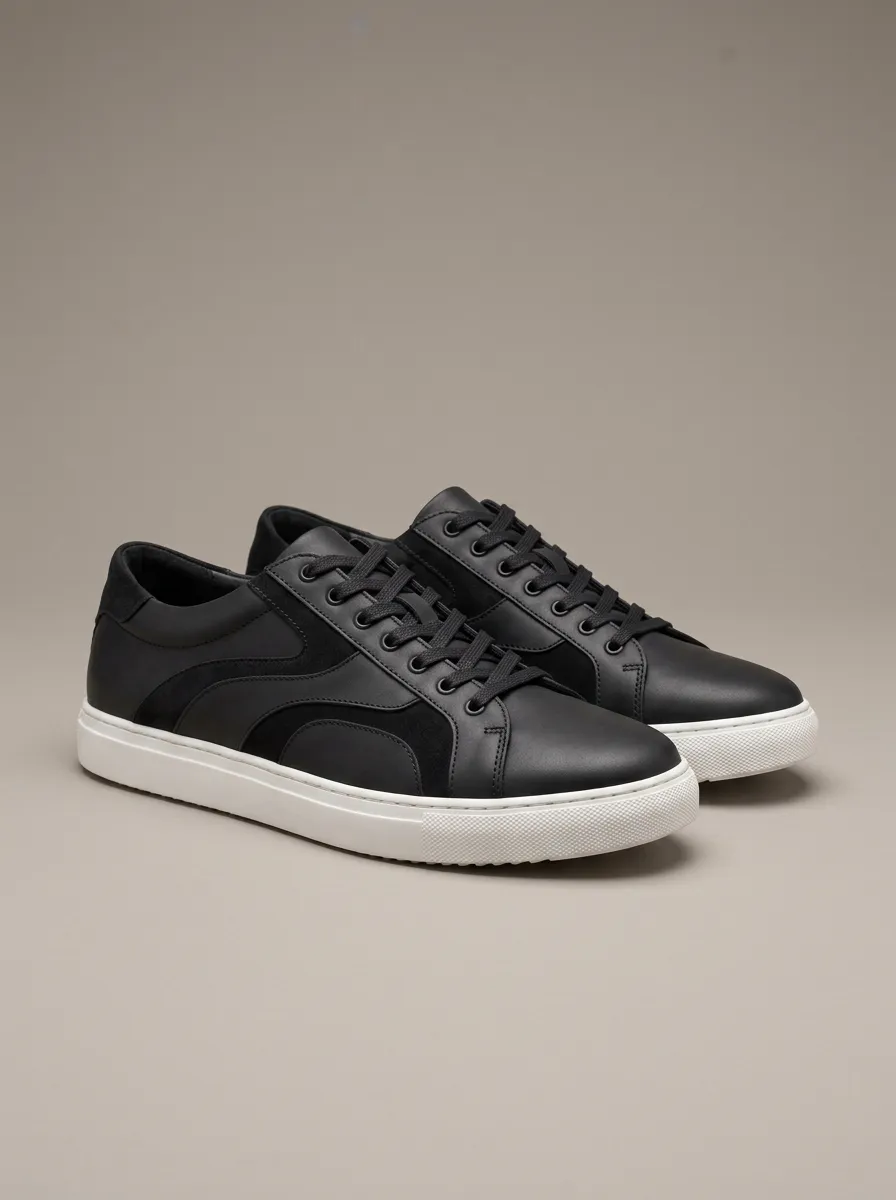 Men's Minimalist Suede Leather Printed Casual Shoes