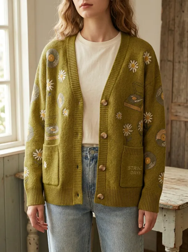 Honky-Tonk-Inspired Country Music Cardigan