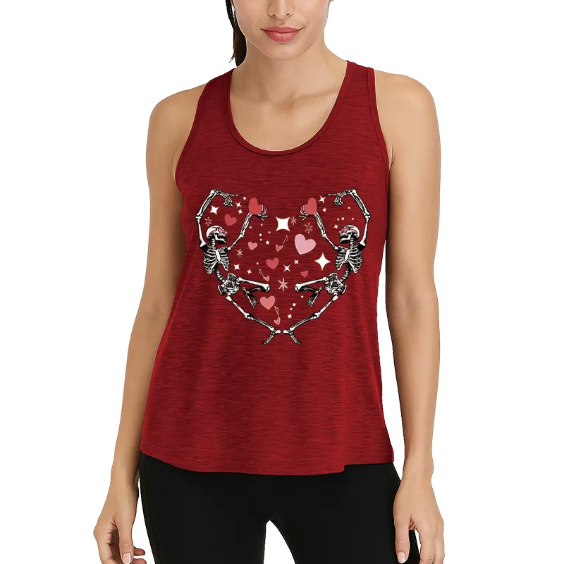 Skeleton Heart Athletic Tank