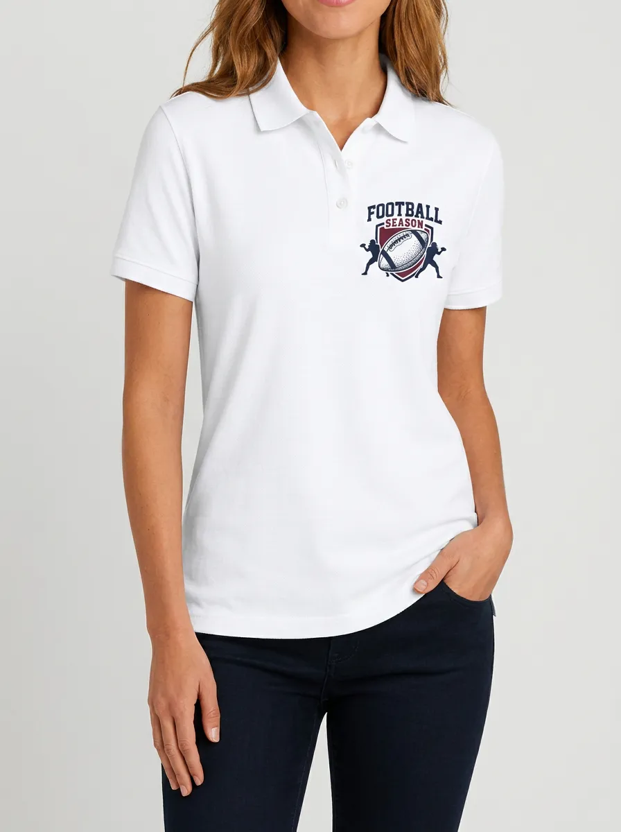 Football Inspired Casual Polo Shirt