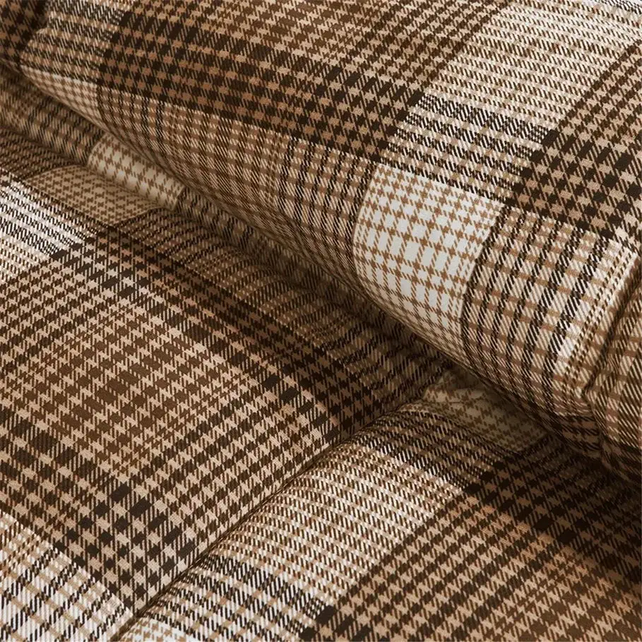 Plaid Pine Motif Comforter Set