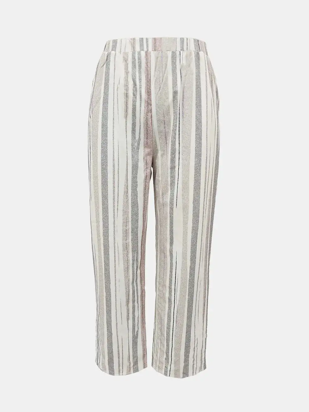 Pocket Detail Striped Pants