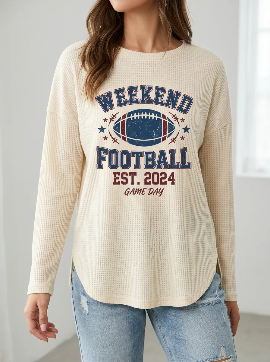 Football Graphic Casual T-Shirt