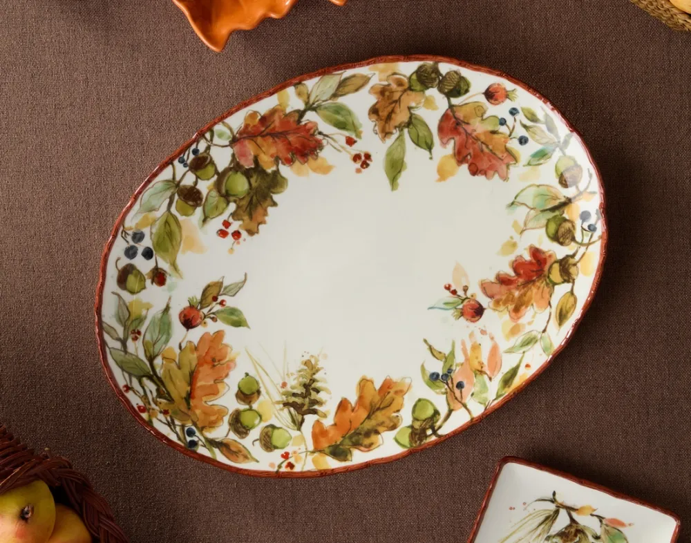 Floral Oval Pasta Oval Platter