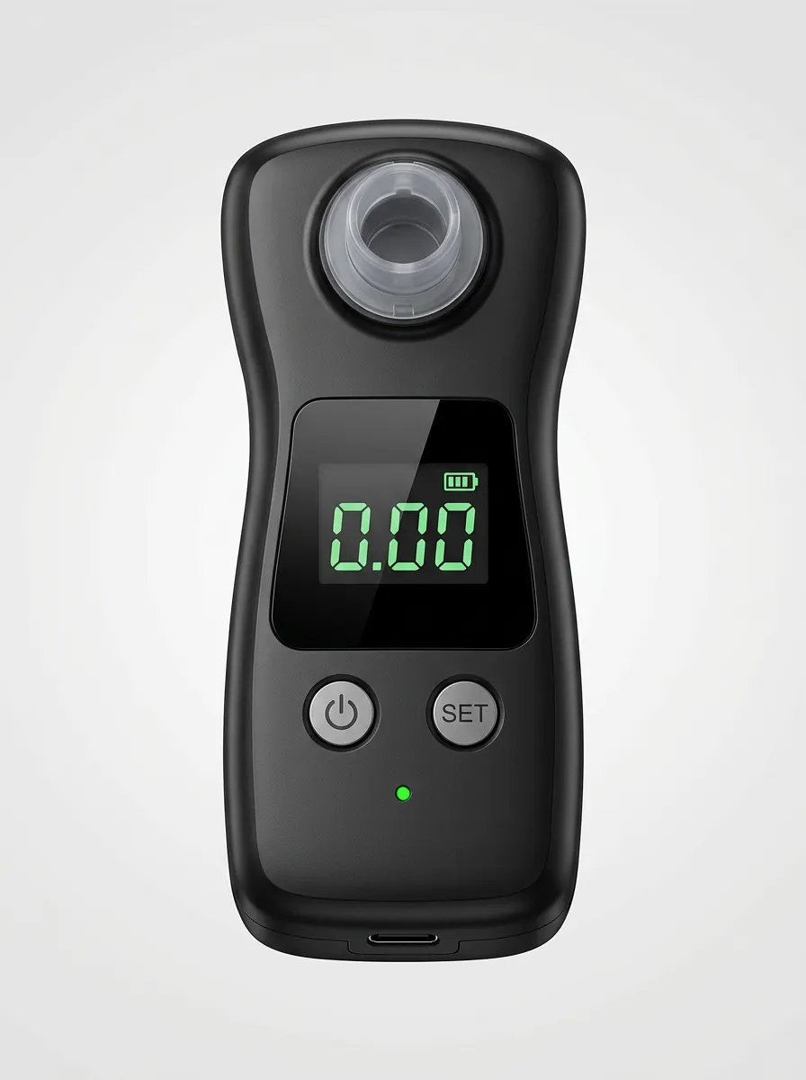 Portable Digital Breath Alcohol Tester LCD Handheld Design