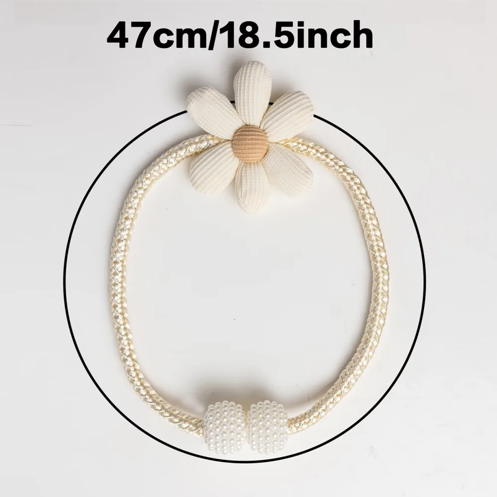 Floral Pearl Curtain Tiebacks
