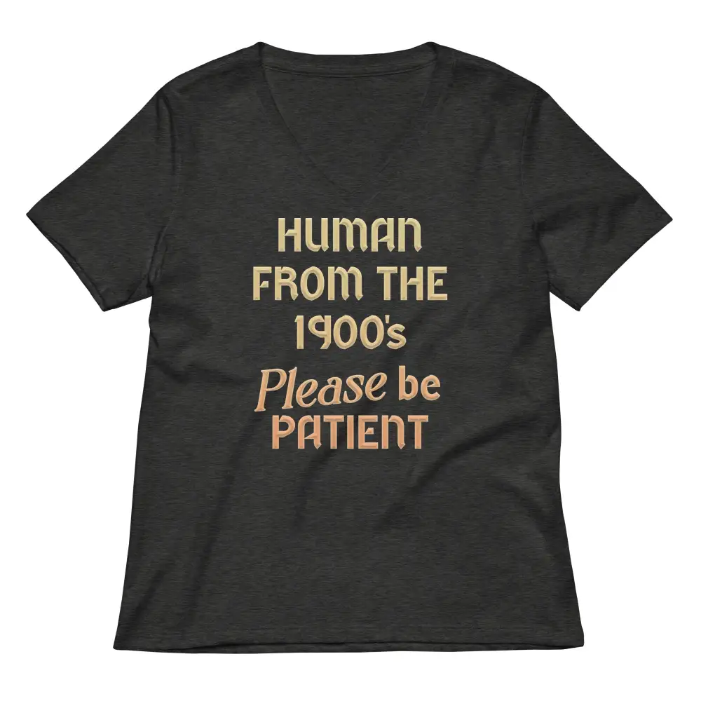Human Print V Neck Tee