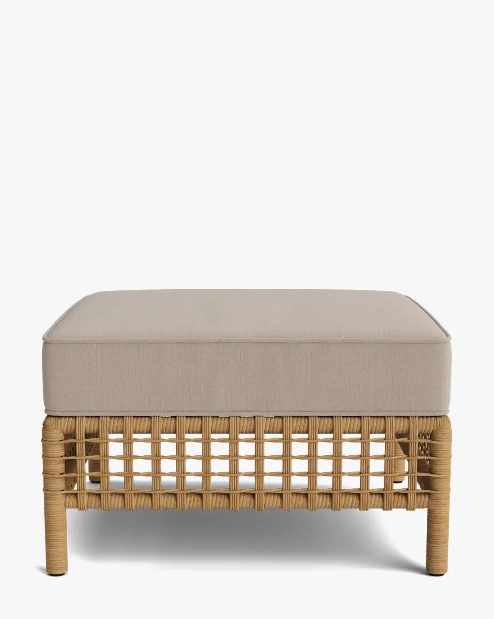 Woven Aluminum Ottoman