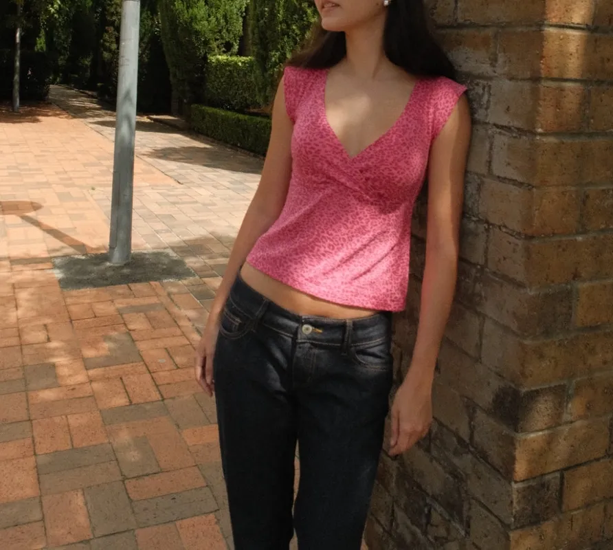 Pink Leopard Tank Top