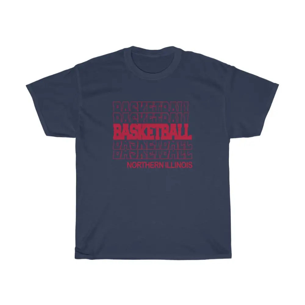 Basketball Northern Illinois in Modern Stacked Lettering