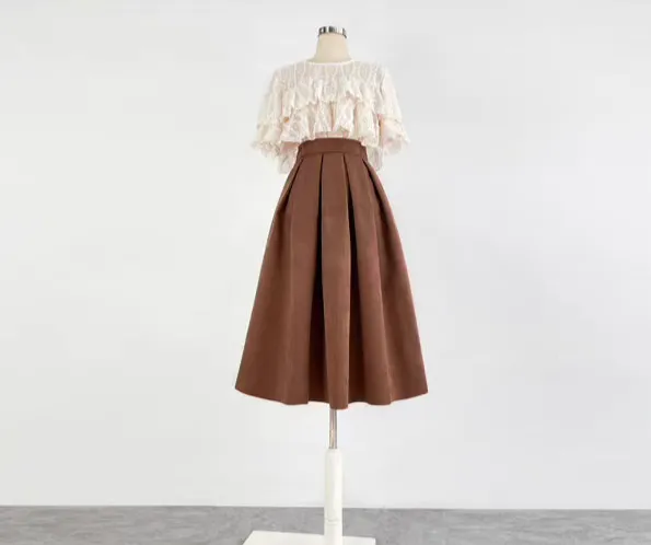 Everyday Casual Velvet Skirt
