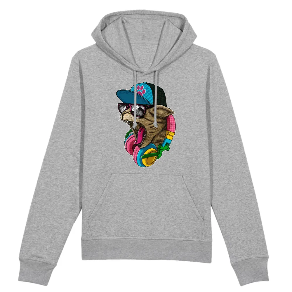 Cool Cat Graphic Pullover Hoodie