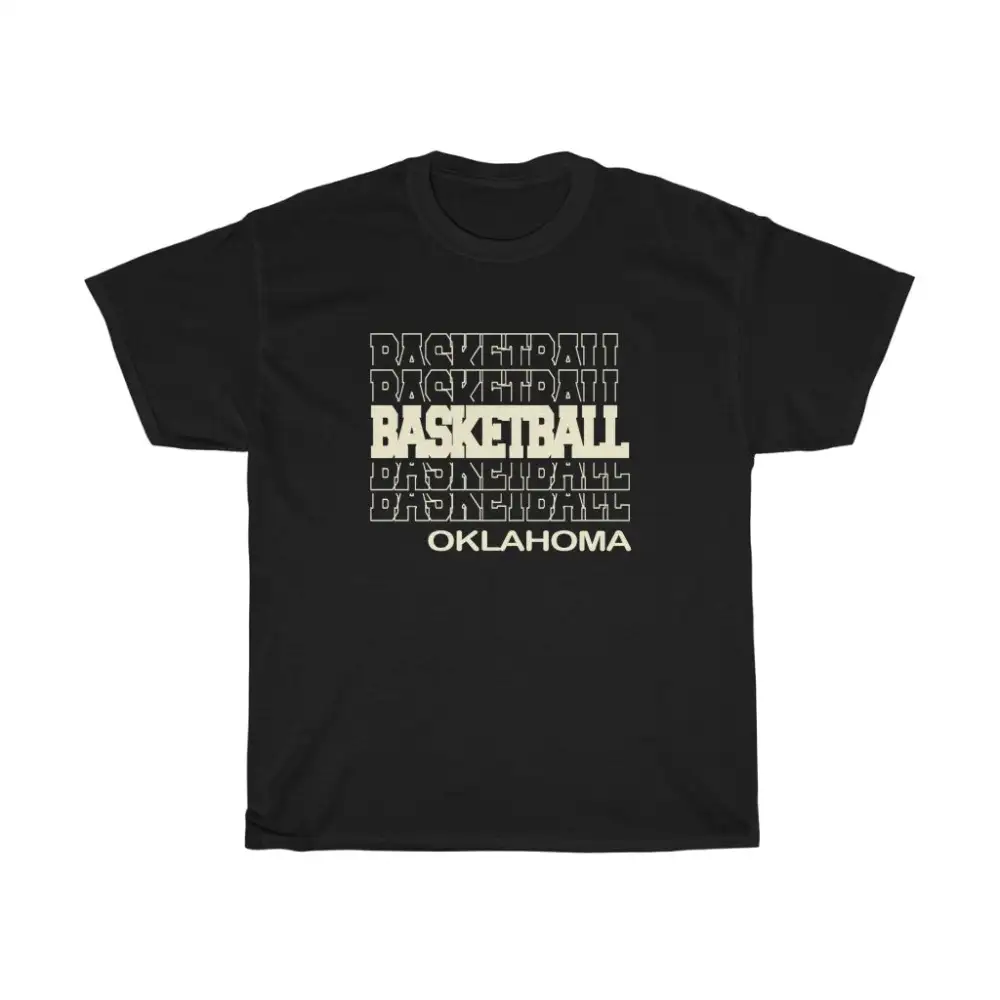Basketball Oklahoma in Modern Stacked Lettering