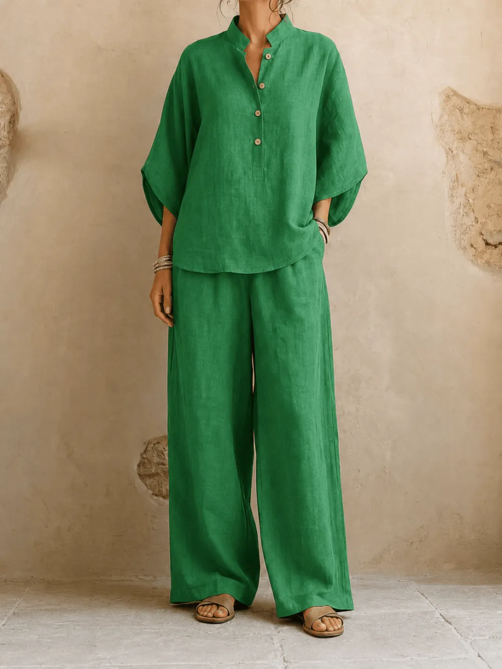 Maribel | Batwing Sleeves and Wide-Leg Pants