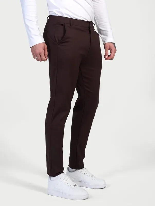 Dark Brown Stretch Pants