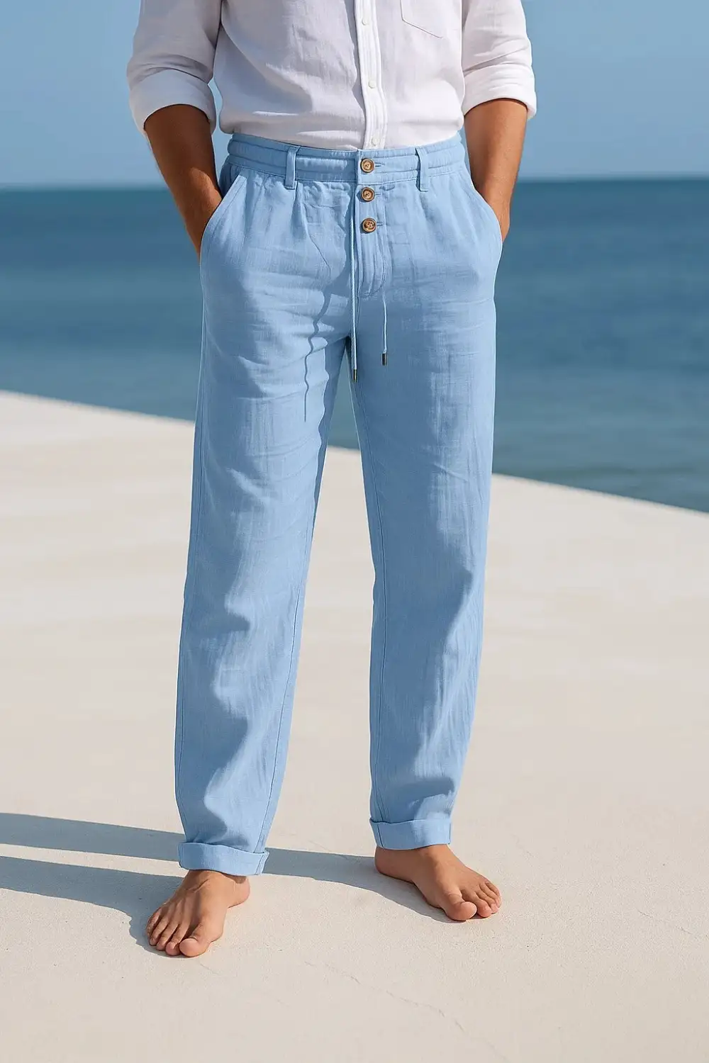 Linen Drawstring Pants