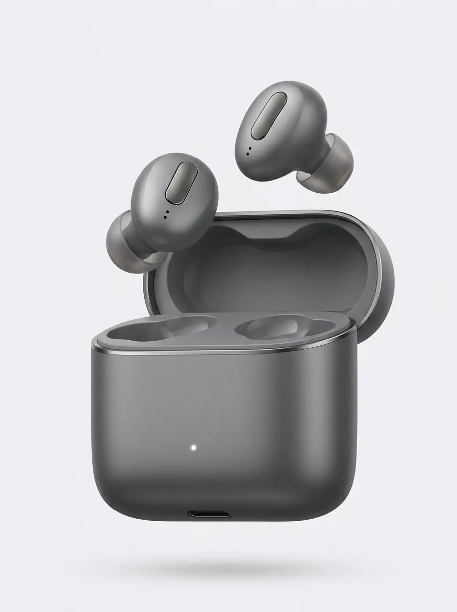 Modern Wireless Earbuds with Charging Case