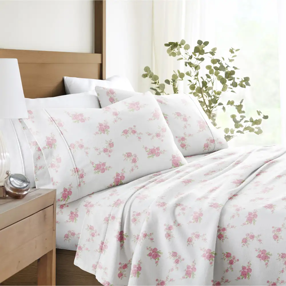 Rose Bunch Flannel Sheet Set