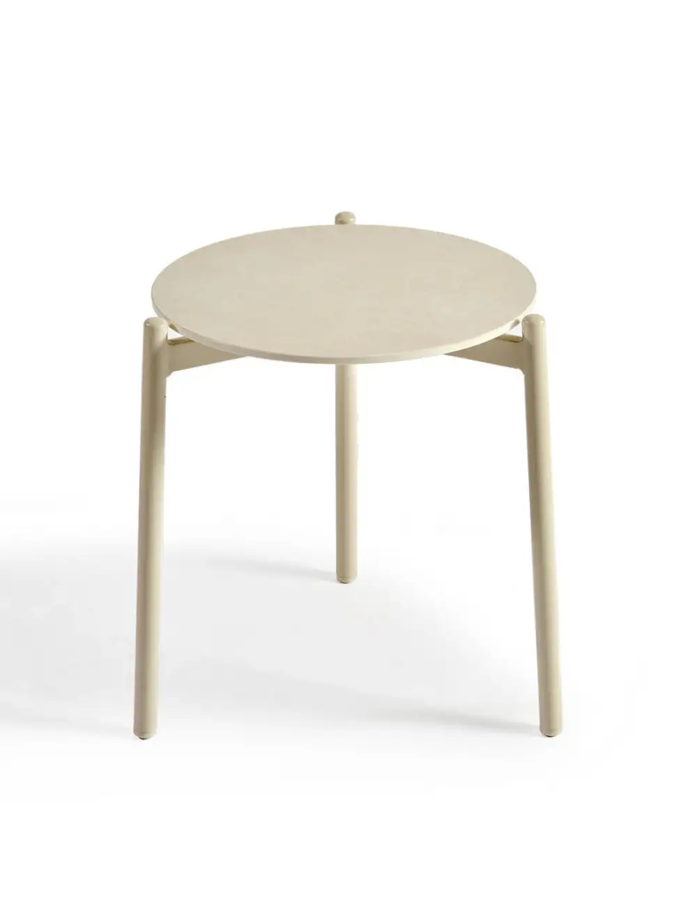 Round Ceramic Aluminum Side Table