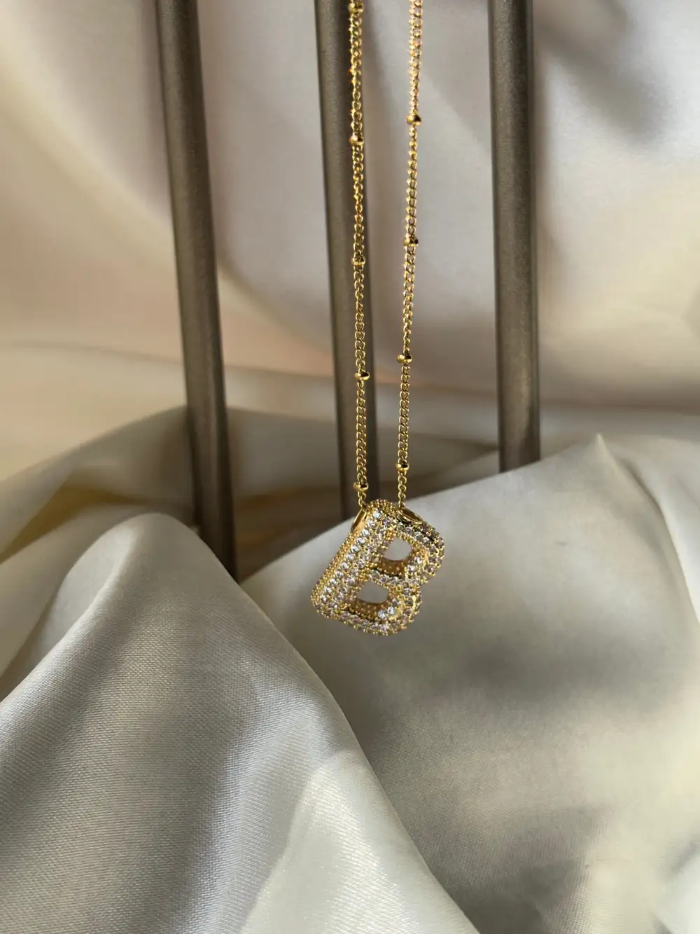 Studded Initial Necklace