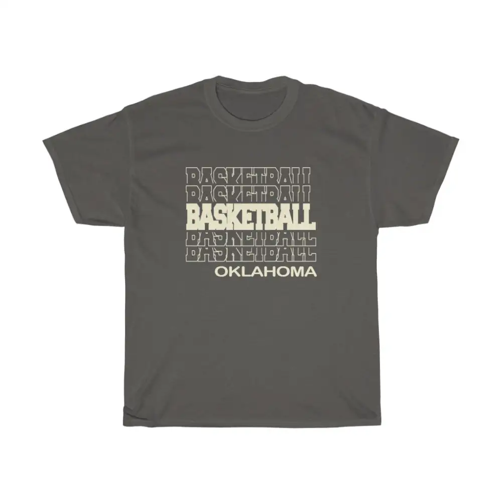Basketball Oklahoma in Modern Stacked Lettering