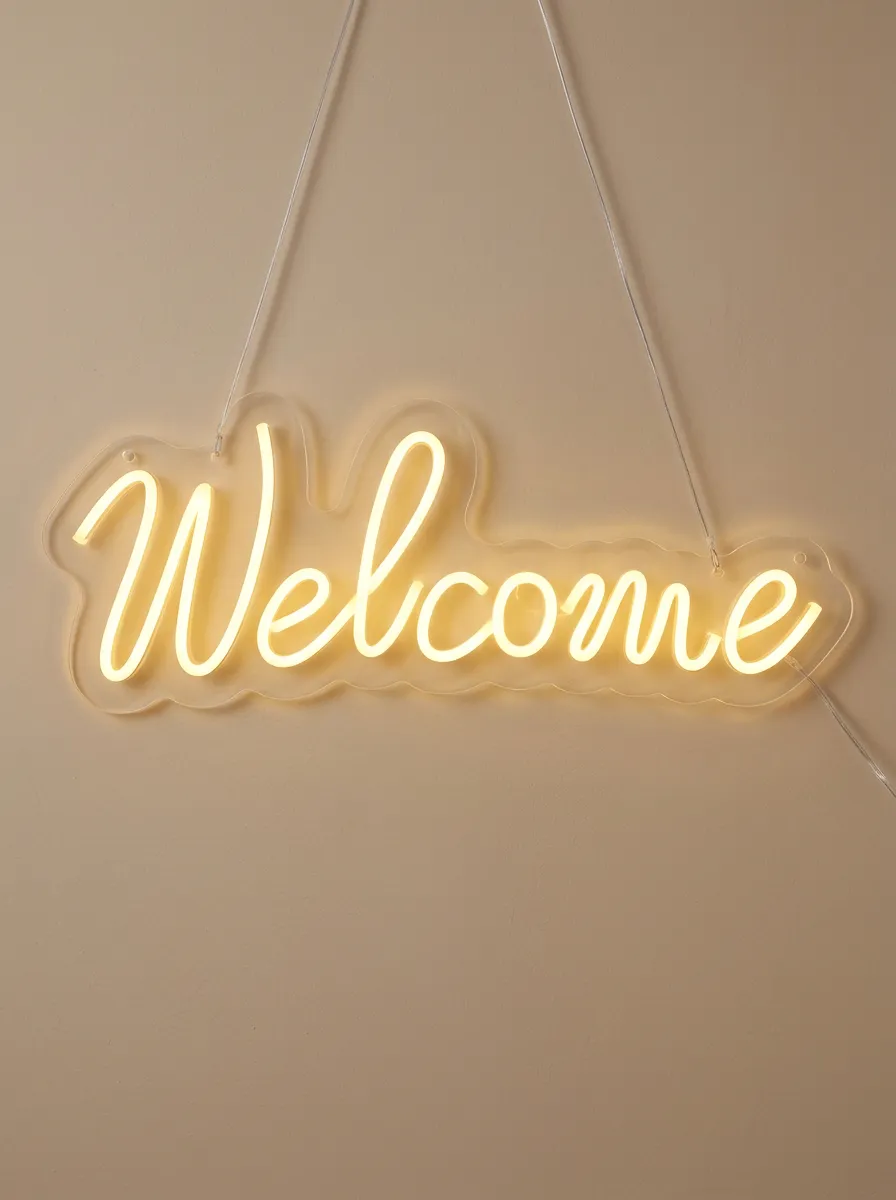 Utility Cursive Welcome Neon Sign