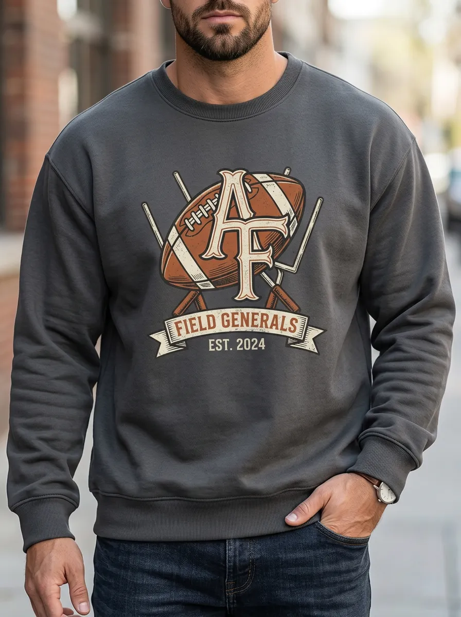 Men's American Football Field Generals Af Printed Sweatshirt