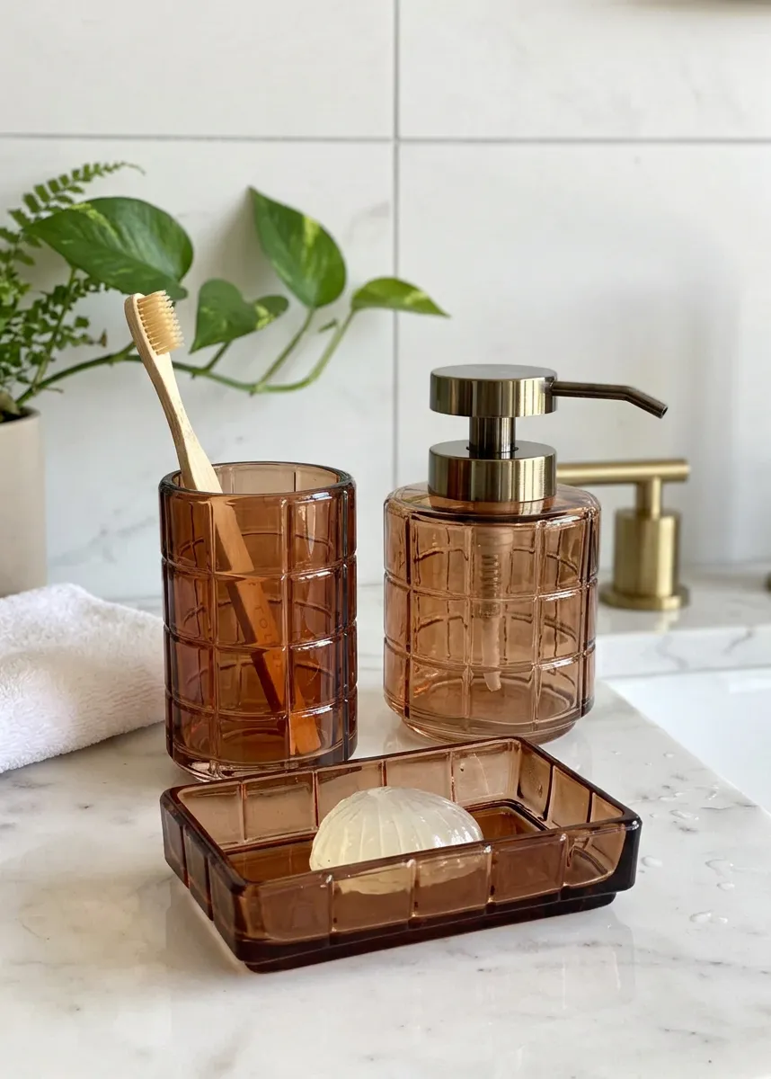 Cube Bathroom Set Amber Of