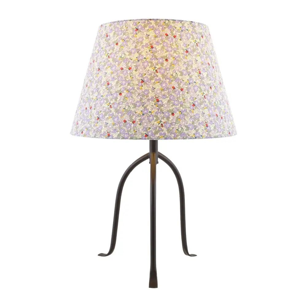 Floral Print Linen Table Lamp