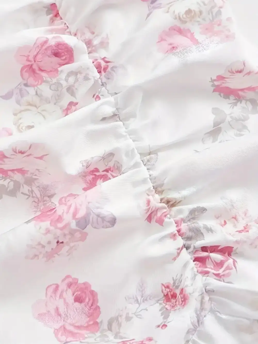 Balanced Detail Floral Ruffle Mini Dress