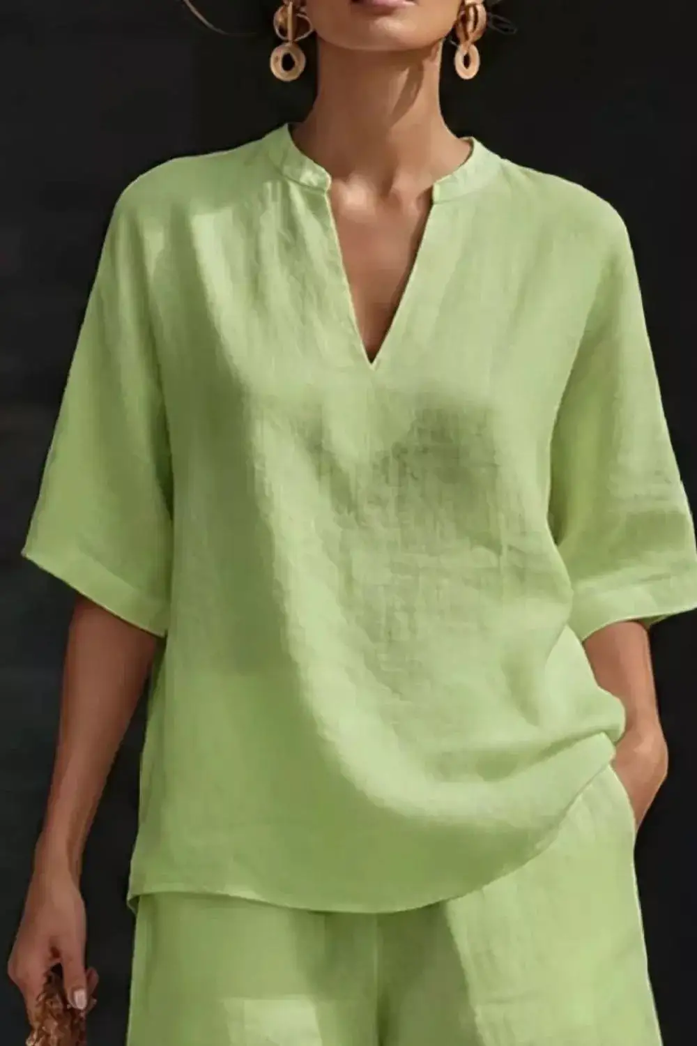 Streamlined Refined Pocketed Top and Shorts Matching Set