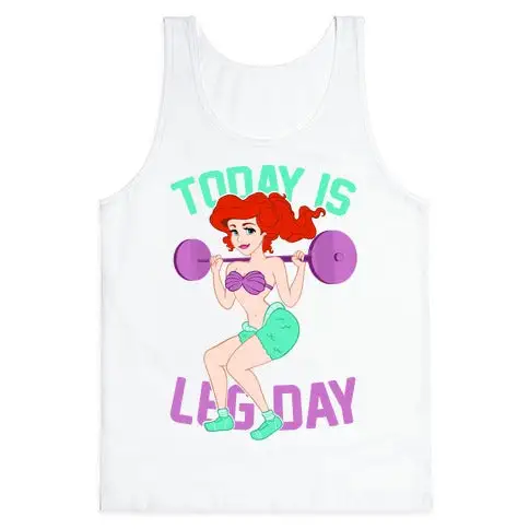 Leg Workout Graphic Tank Top