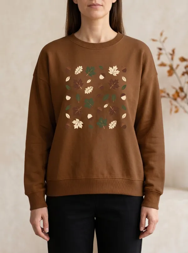 Classic Printed Acorn Graphic Sweatshirt