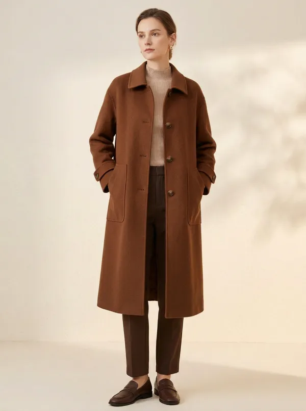 Structured Wool-Blend Longline Outerwear Coat