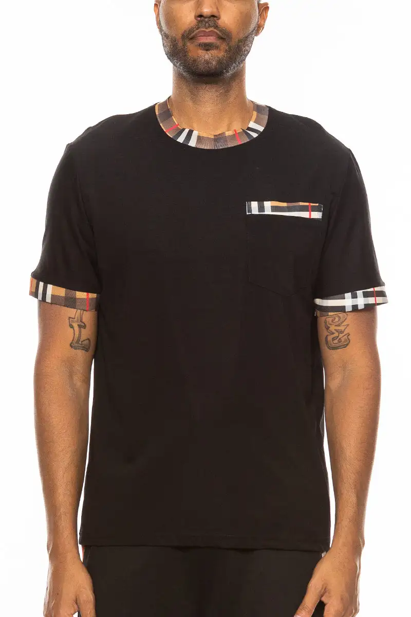 Checkered Detail T-Shirt