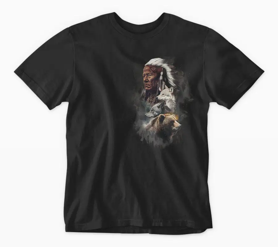 Animal Spirit Graphic Cotton T-Shirt