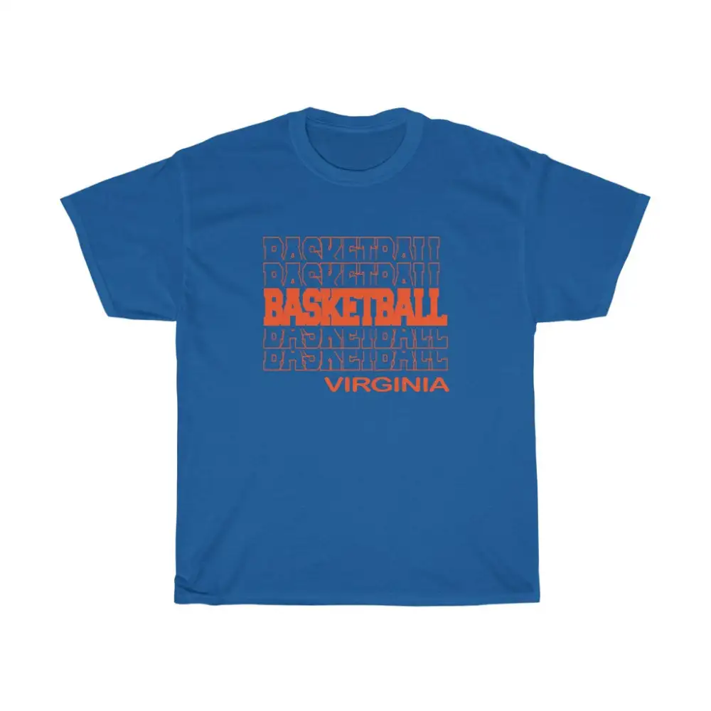 Basketball Virginia in Modern Stacked Lettering