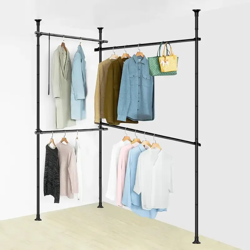 Outdoors Clothes Hanger Adjustable Wardrobe Shelf