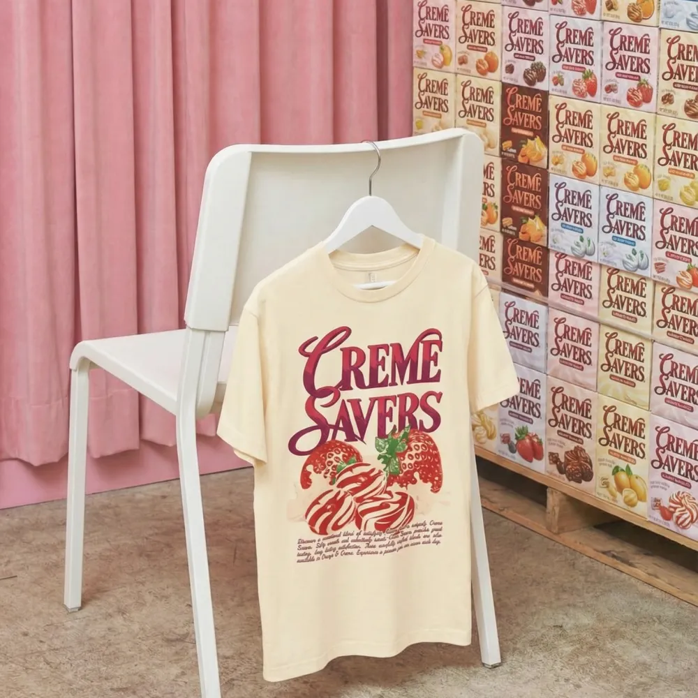 Cream Swirl Cotton Tee