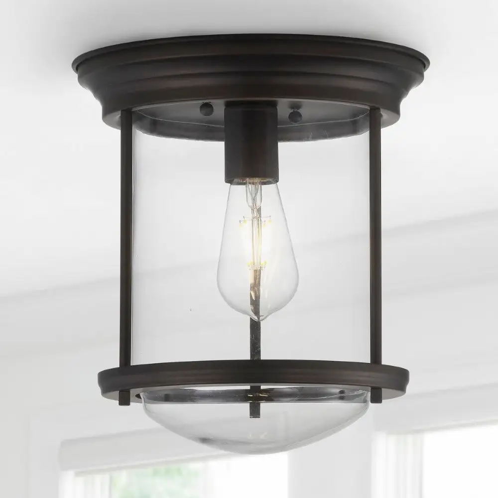 Metal/glass LED Flush Mount