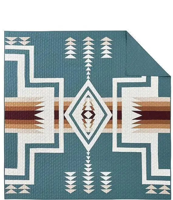 Simple Quilted Geometric Quilt Set