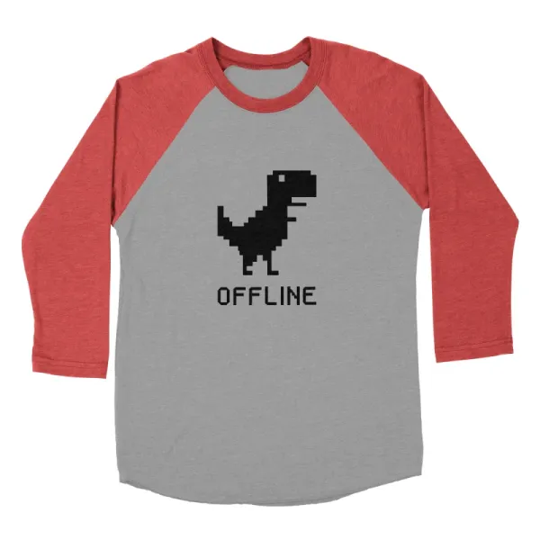 Men's Dinosaur Print Crew-Neck Long-Sleeve T-Shirt