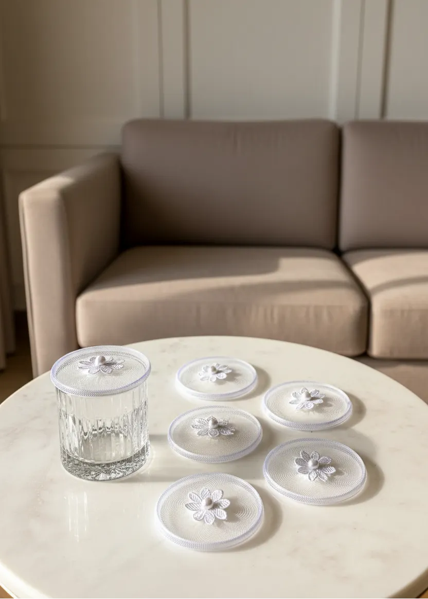 White Mesh Glass Cover