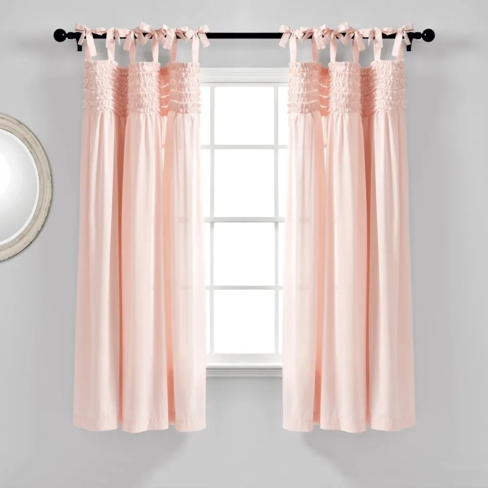 Elegant Ruffled Window Curtain Set