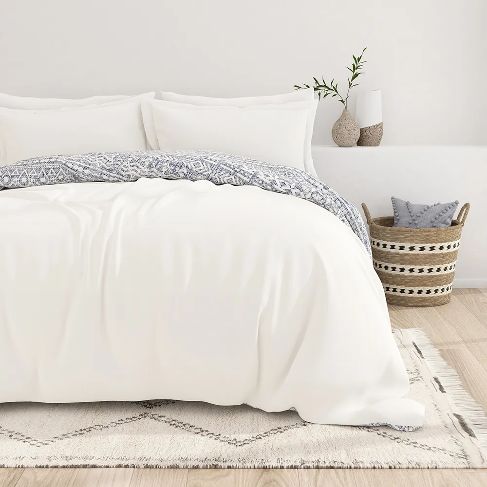 Modern Rustic Pattern Reversible Duvet Cover Set