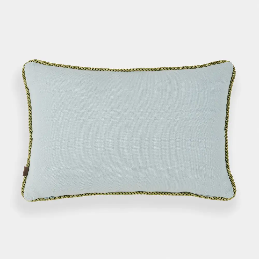 Blue Floral Velvet Cushion Cover