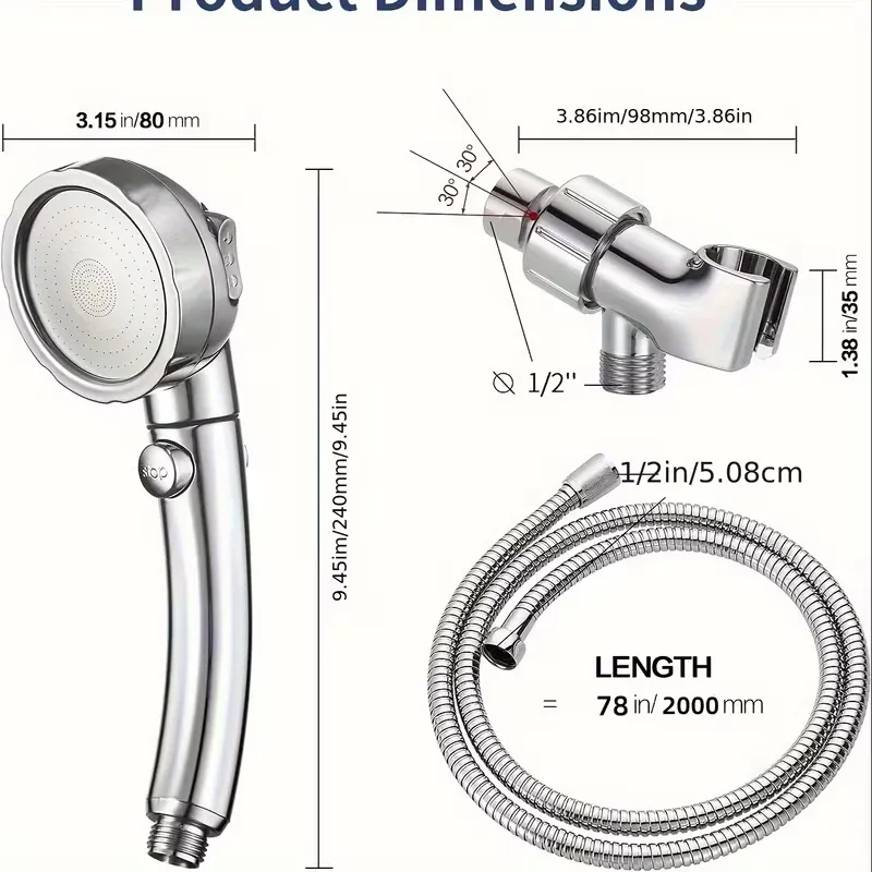 Multi-Function Shower Head Set