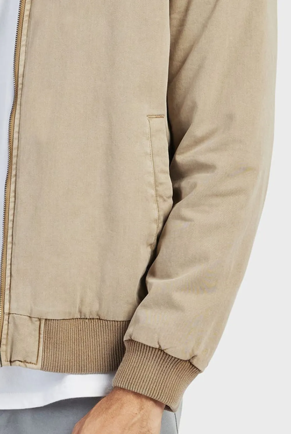 Lightweight Bomber Style Ribbed Cuff Jacket