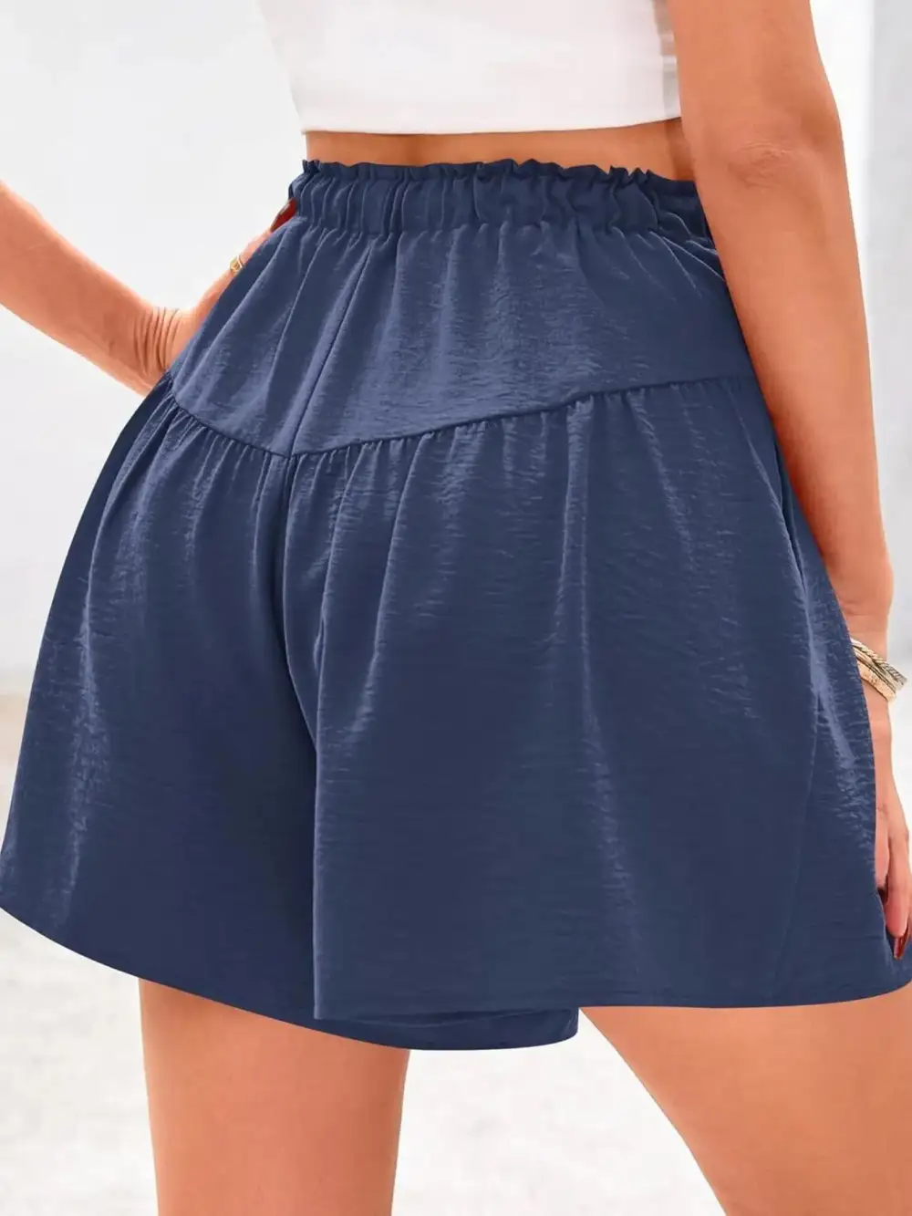 Pull On Drawstring Waist Shorts