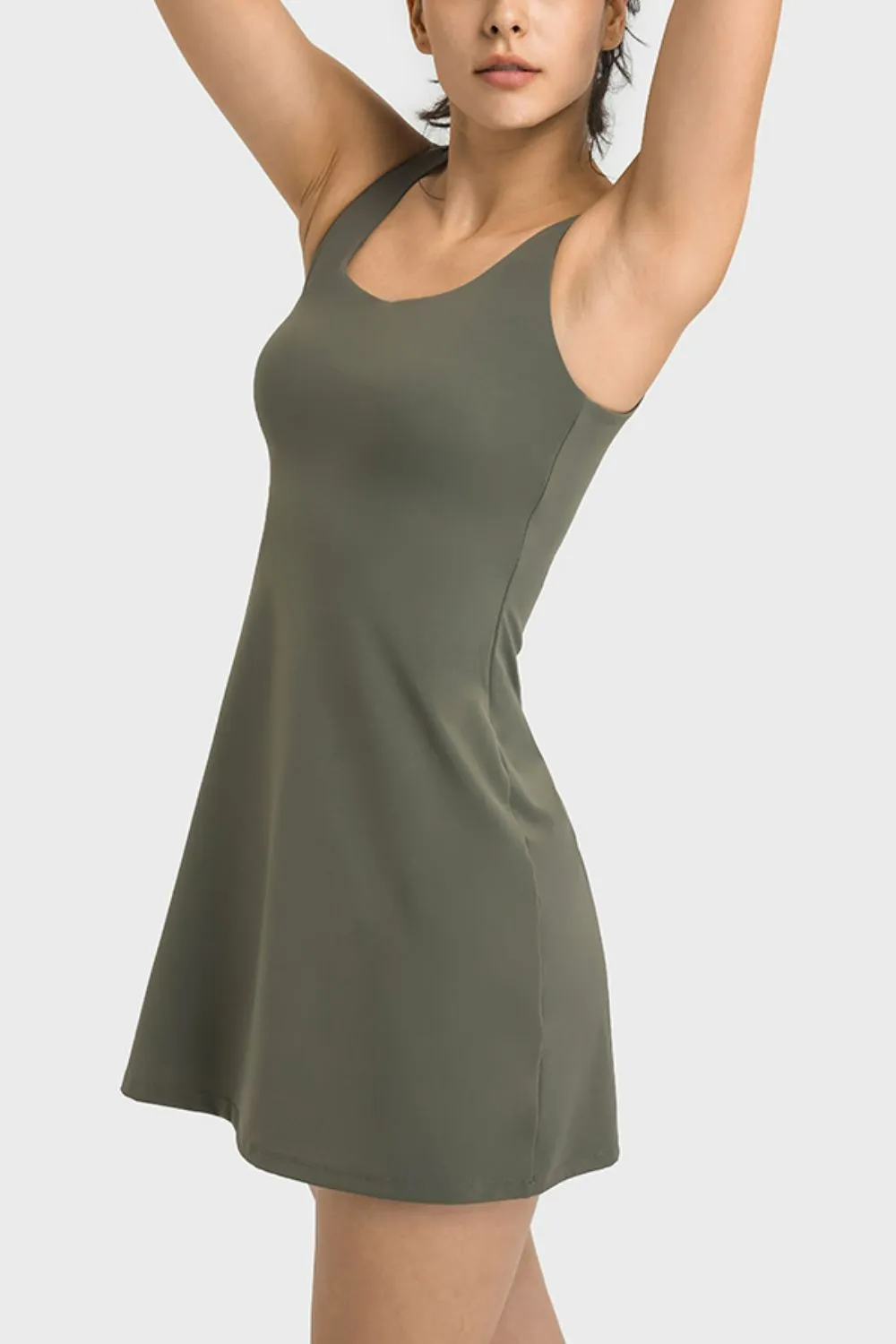 Square Neck Casual Dress